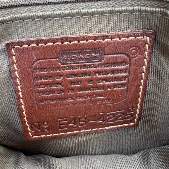 Coach Vintage Sheridan Glenwood Cream Brown Genuine Leather Crossbody Bag - Picture 15 of 15